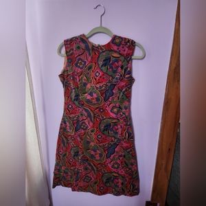 GORGEOUS bright and colorful handmade 70s dress